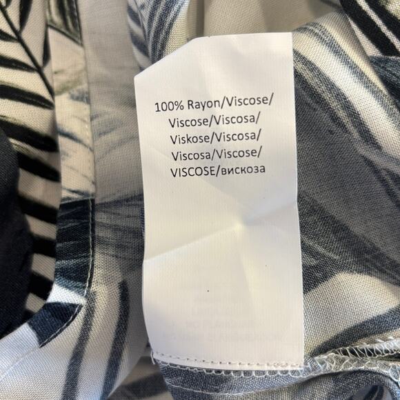 LaBlanca Womens Tropical Black White Swimsuit Coverup Resortwear Vacation Medium - Picture 6 of 8